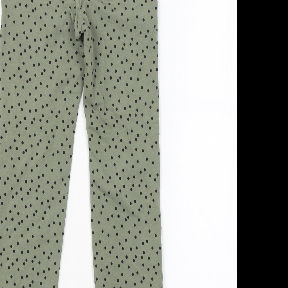 H&M Girls Green Spotted  Jegging Jeans Size 6-7 Years