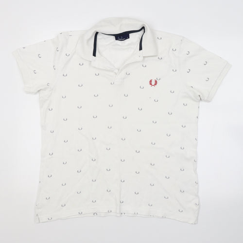 Fred Perry Mens White    Polo Size XL
