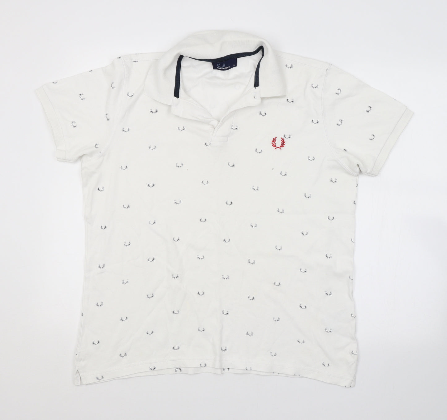 Fred Perry Mens White    Polo Size XL