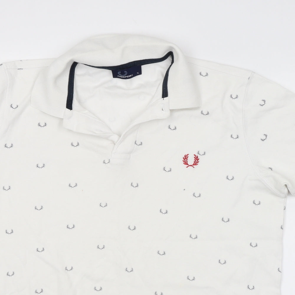 Fred Perry Mens White    Polo Size XL