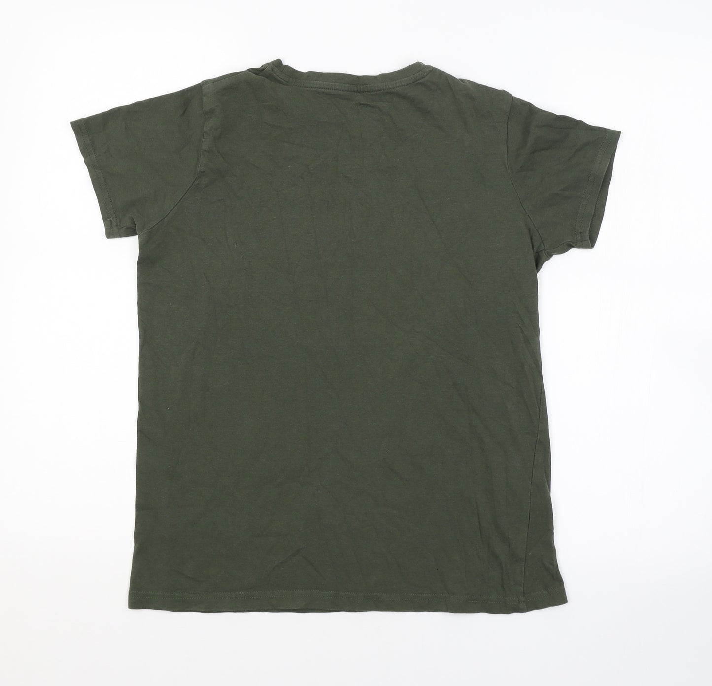 Primark Boys Green   Basic T-Shirt Size 12-13 Years