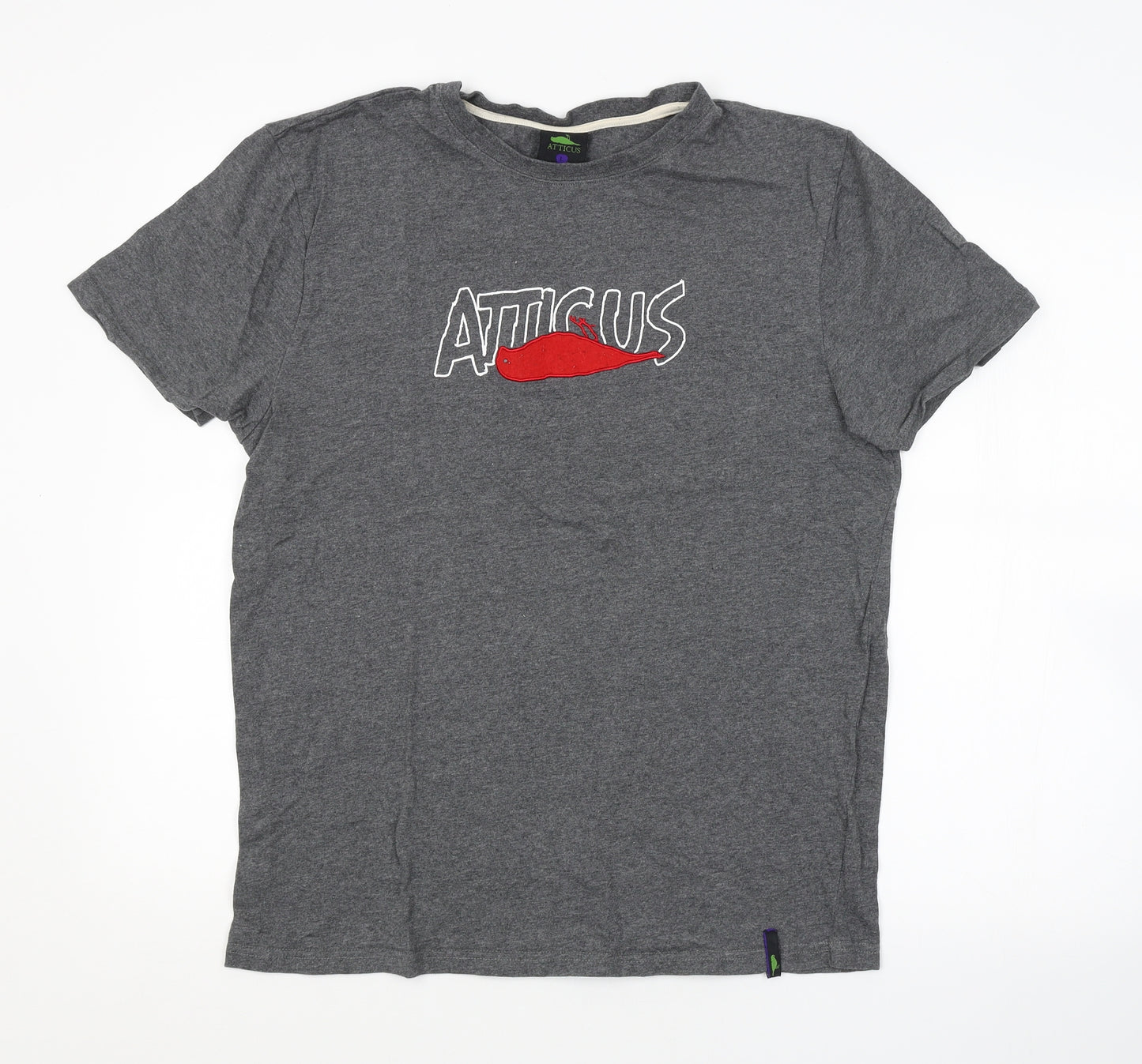 Atticus Mens Grey    T-Shirt Size L
