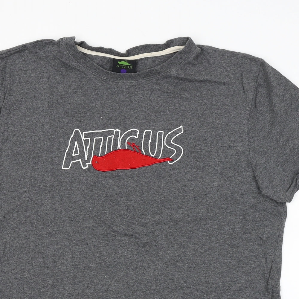 Atticus Mens Grey    T-Shirt Size L
