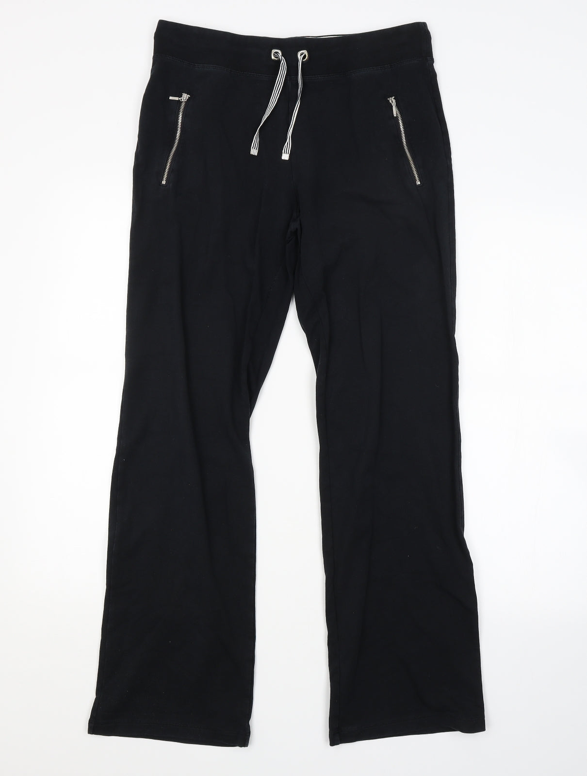 M&S Womens Black   Jogger Trousers Size 10 L29 in