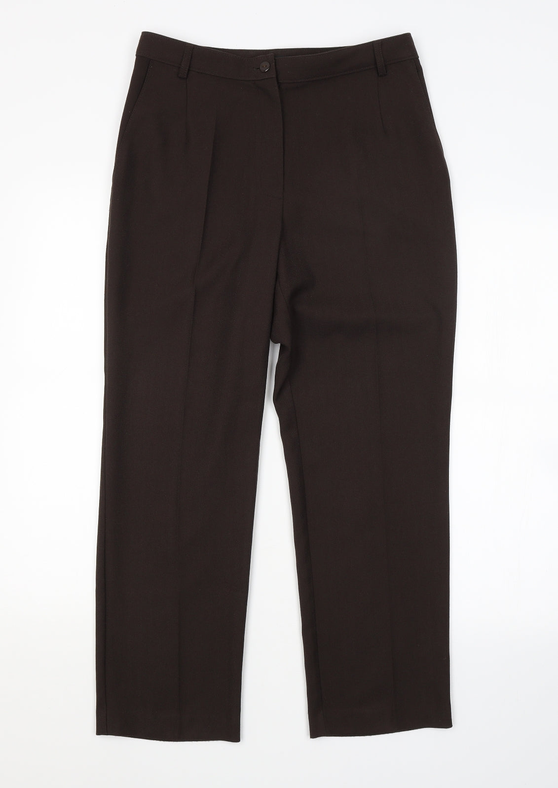 M&S Womens Brown   Trousers  Size 10 L26 in