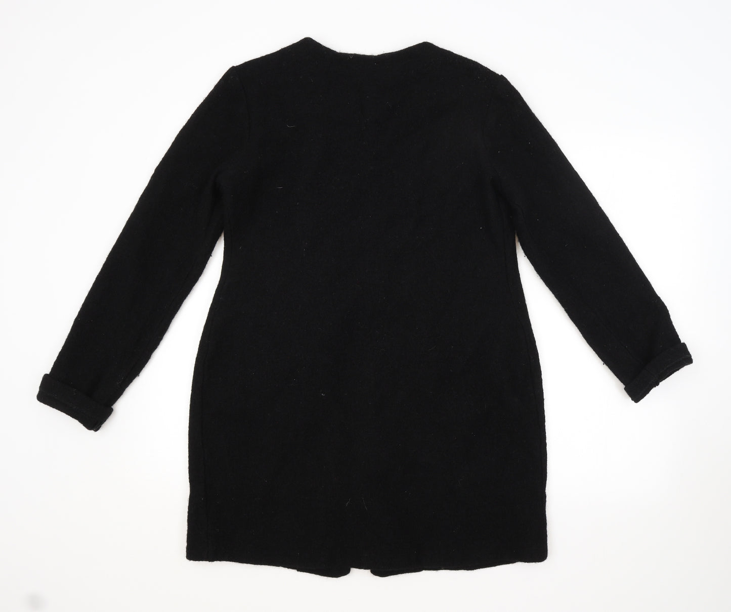 Clements Ribeiro Womens Black   Pea Coat Coat Size 14