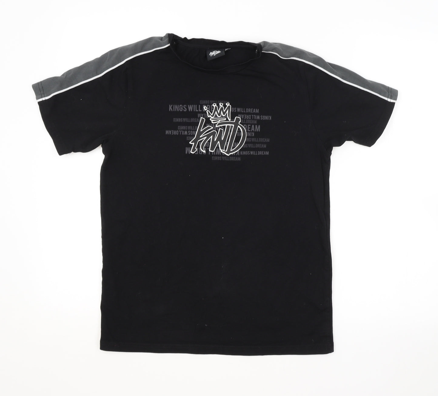 Kings Will Dream Boys Black   Basic T-Shirt Size 14-15 Years