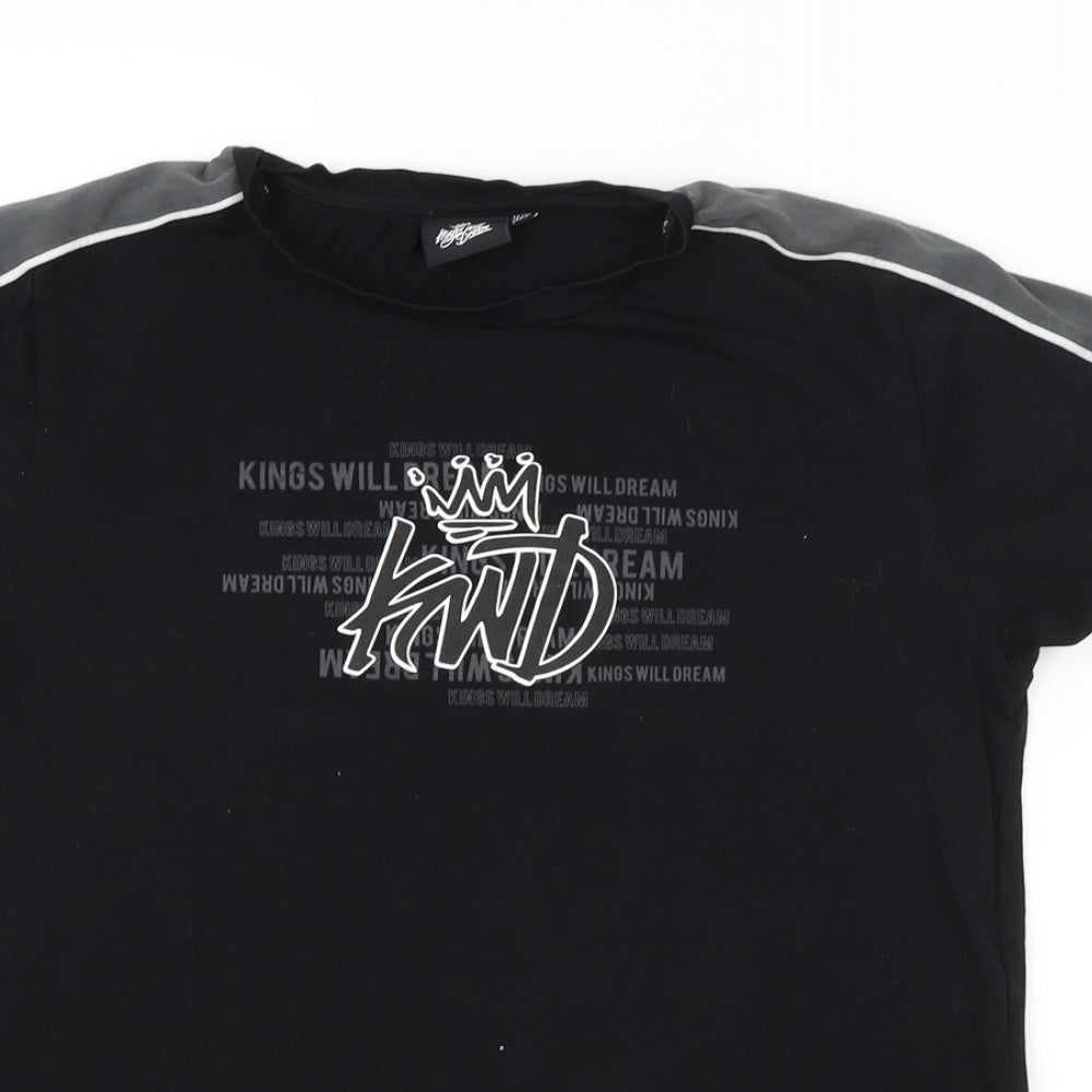 Kings Will Dream Boys Black   Basic T-Shirt Size 14-15 Years