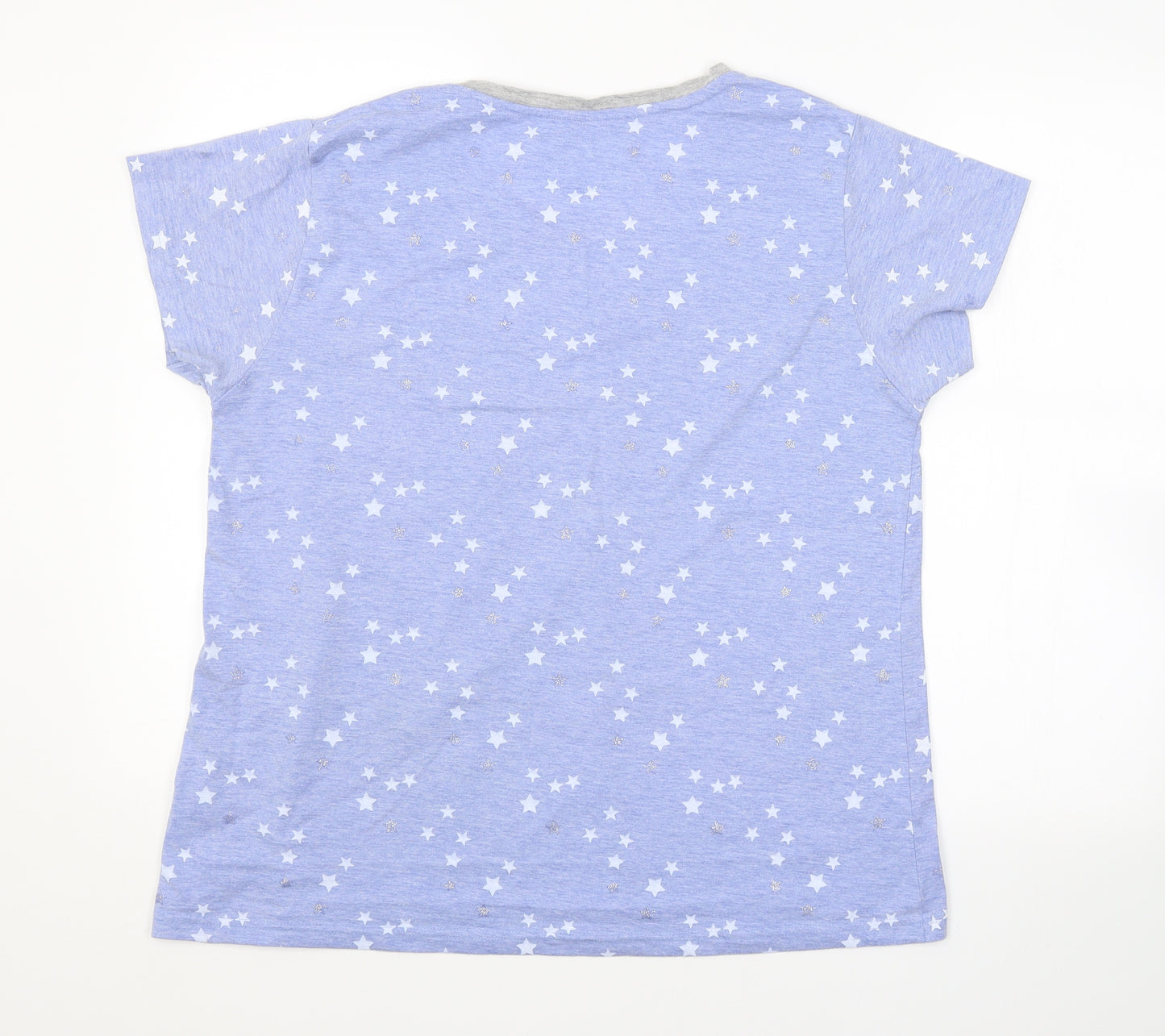 Peacocks Womens Purple Geometric  Top Pyjama Top Size 18