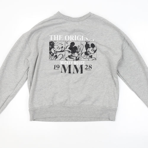 Primark Womens Grey   Pullover Sweatshirt Size 6  - MICKEY MOUSE