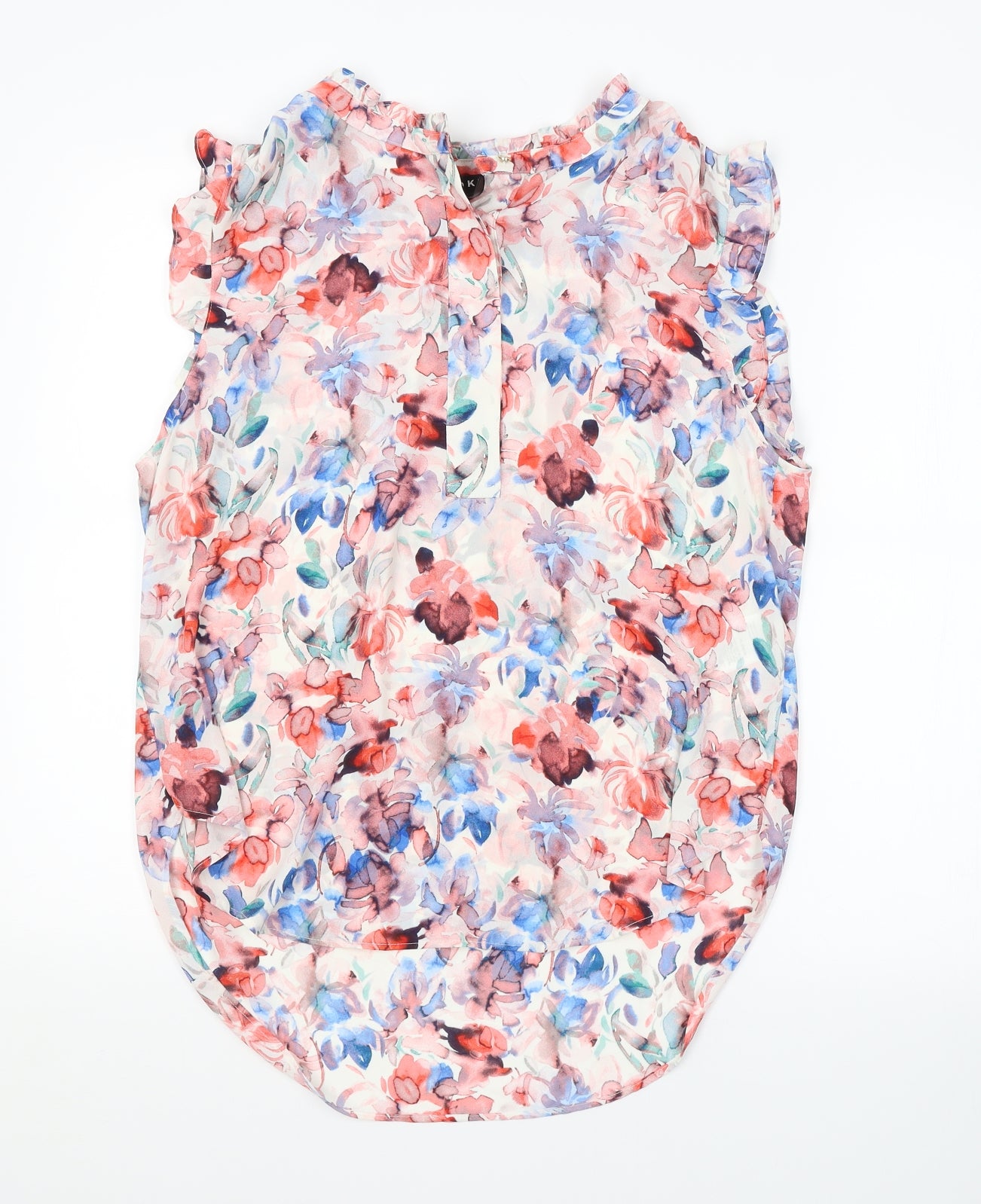 DKNY Womens Multicoloured Floral  Basic Blouse Size L