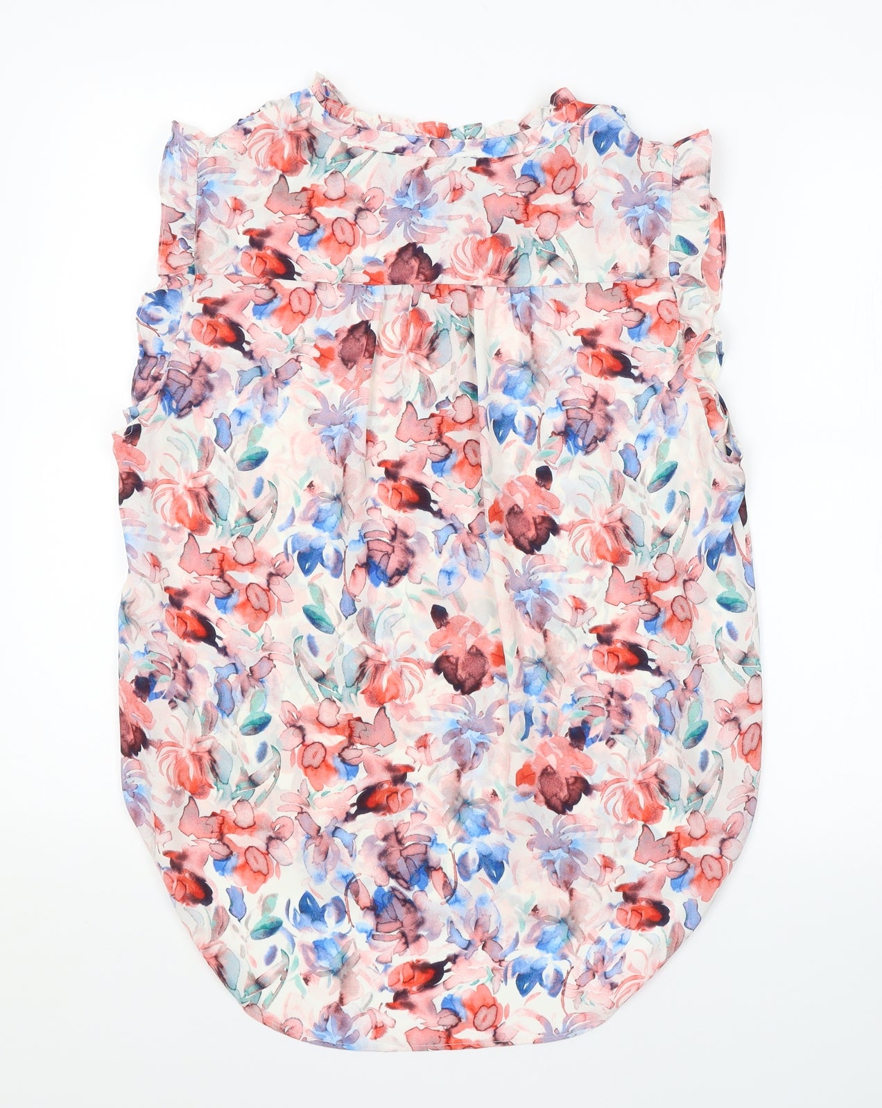 DKNY Womens Multicoloured Floral  Basic Blouse Size L