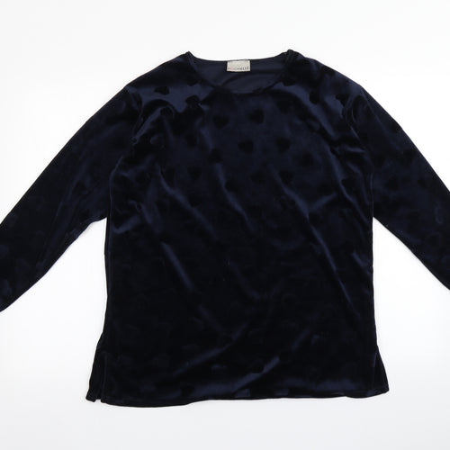 Rochelle Womens Blue   Top Pyjama Top Size M  - Heart print