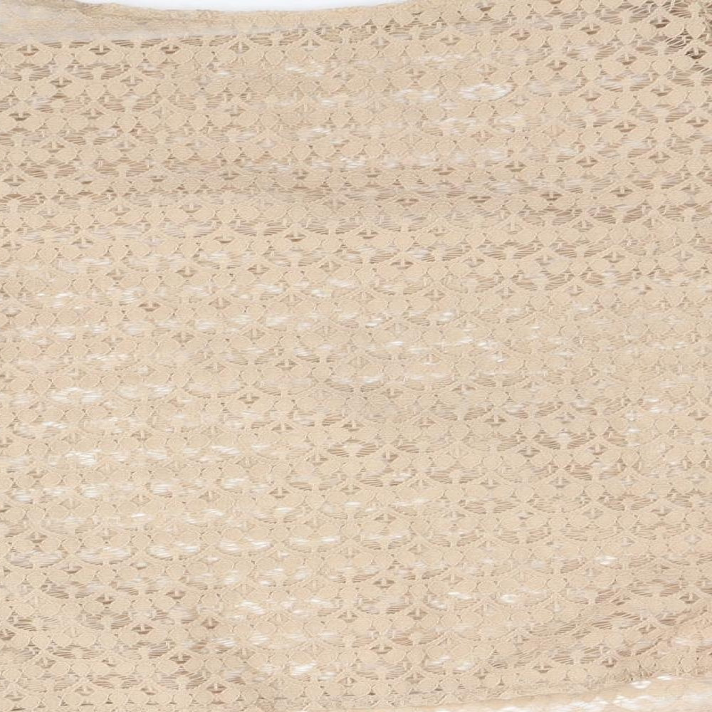 American Apparel Womens Beige   Basic T-Shirt Size S  - Open knit