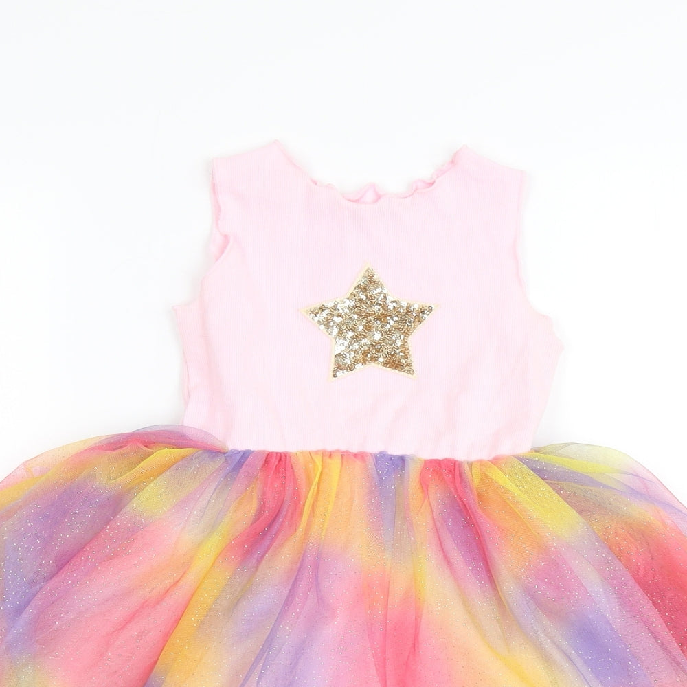 Winnie Baby Girls Pink   Fit & Flare  Size 5-6 Years