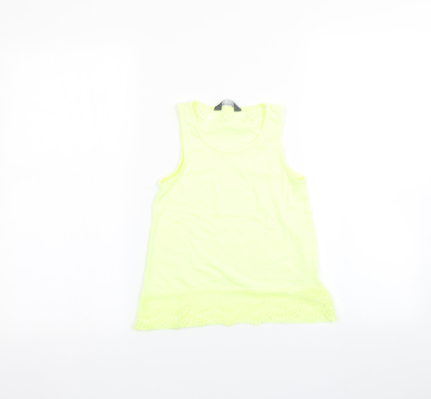 Primark Girls Yellow   Basic T-Shirt Size 7-8 Years