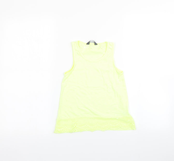 Primark Girls Yellow Basic T-Shirt Size 7-8 Years