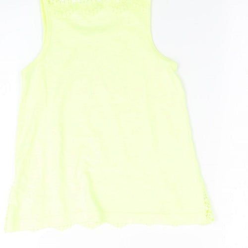 Primark Girls Yellow   Basic T-Shirt Size 7-8 Years