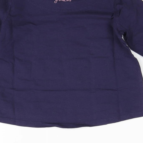 Joules Girls Blue   Basic T-Shirt Size 7-8 Years  - Dog print