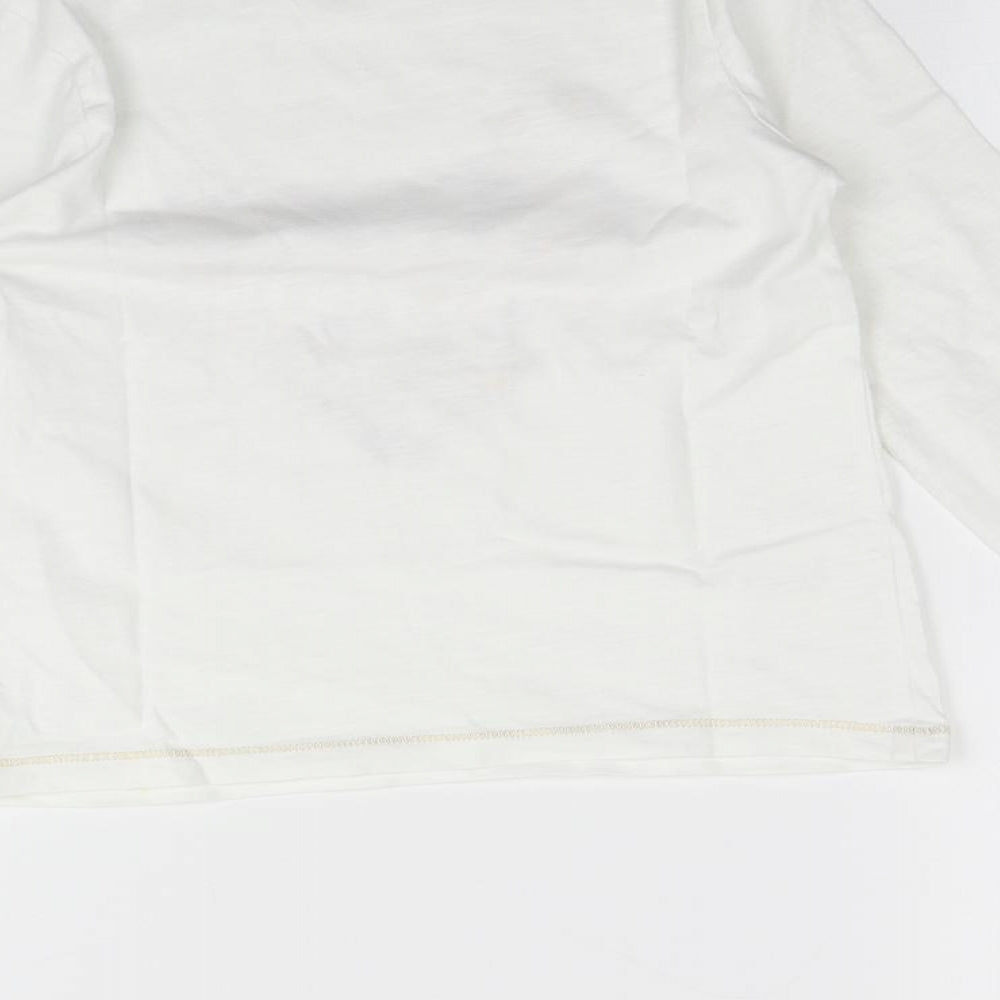 Matalan Girls White   Basic T-Shirt Size 8 Years  - Heart print
