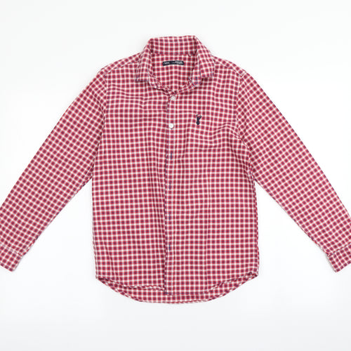 MNext Boys Red Check  Basic Button-Up Size 11 Years