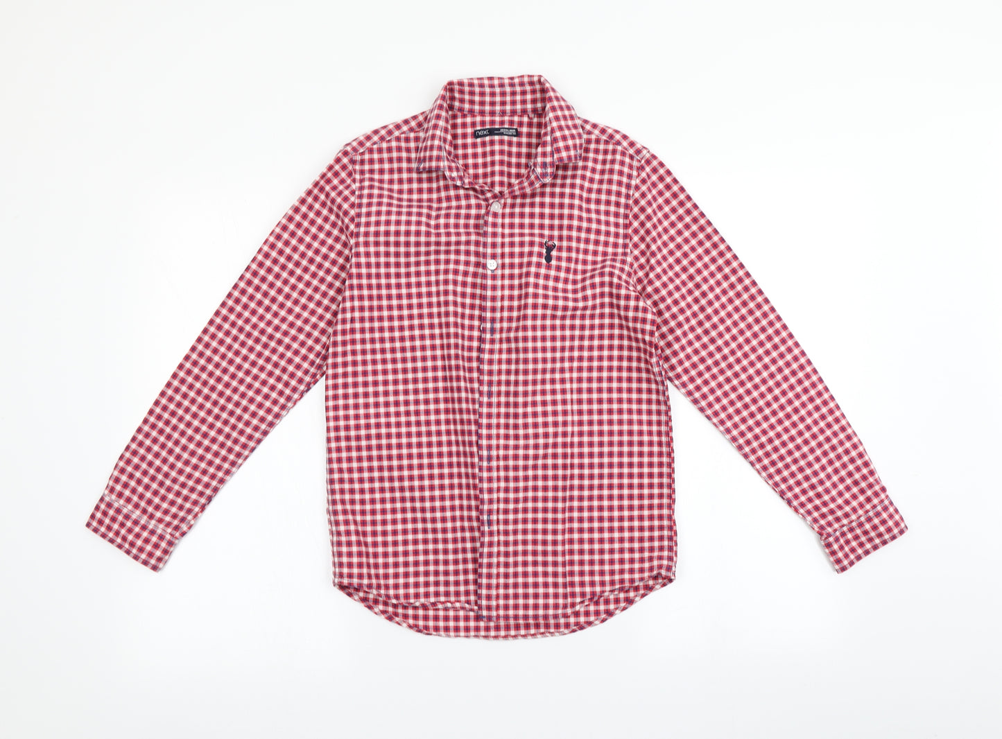 MNext Boys Red Check  Basic Button-Up Size 11 Years