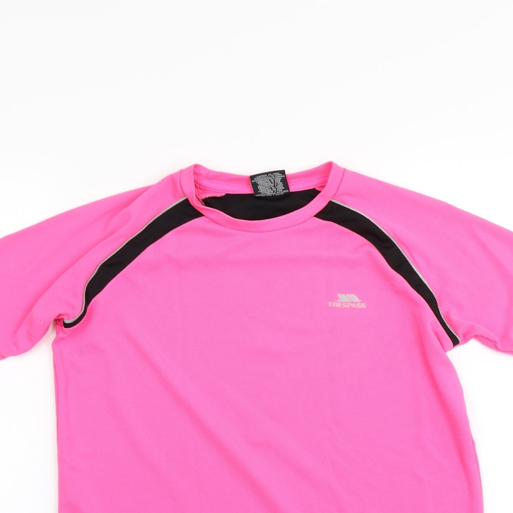Tresspass Girls Pink   Basic T-Shirt Size 11-12 Years