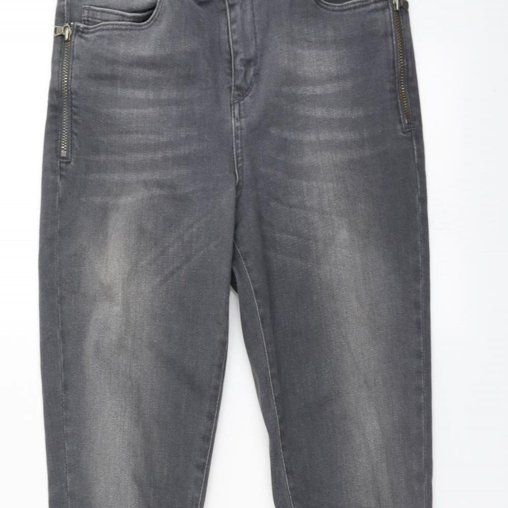 Mint Velvet Womens Grey   Skinny Jeans Size 10 L28 in
