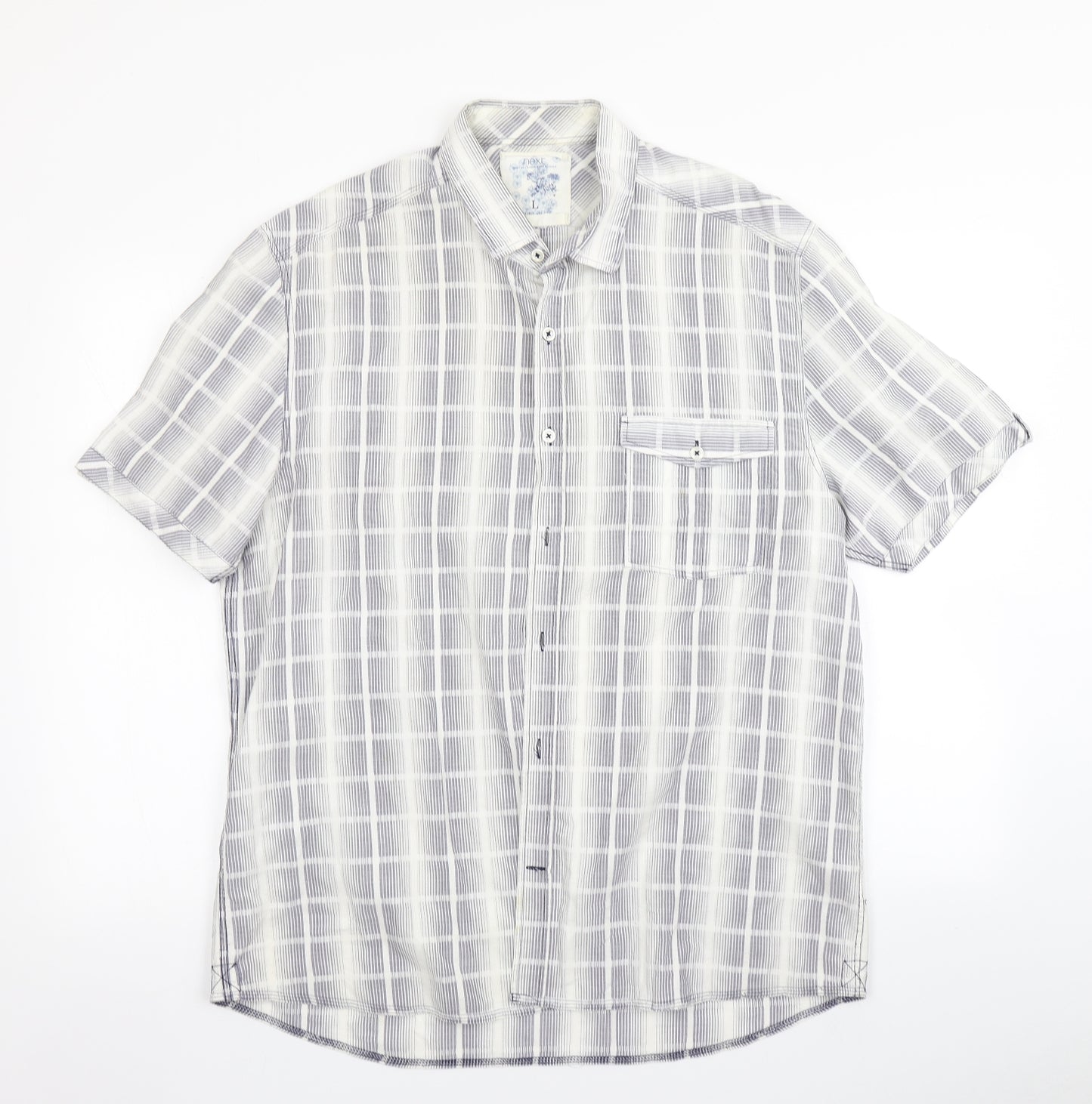 NEXT Mens Multicoloured Check   Button-Up Size L
