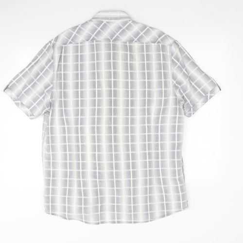NEXT Mens Multicoloured Check   Button-Up Size L