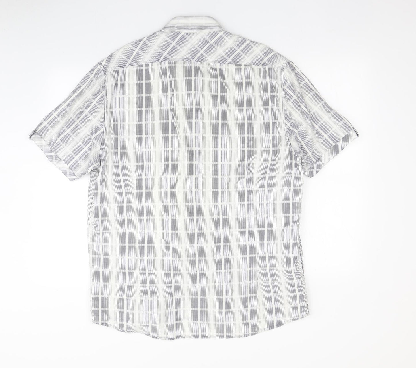 NEXT Mens Multicoloured Check   Button-Up Size L