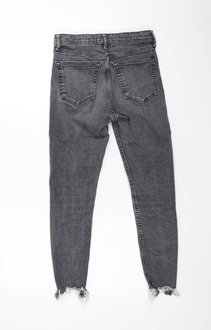 Preworn Womens Grey   Skinny Jeans Size 28 in L30 in
