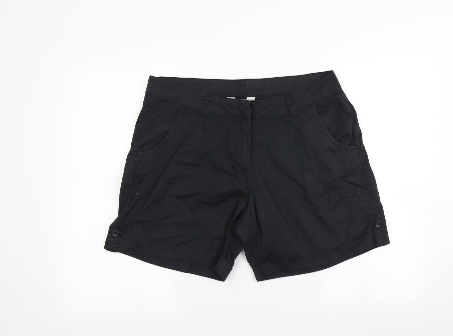 Mountain Warehouse Womens Black   Sweat Shorts Size 16