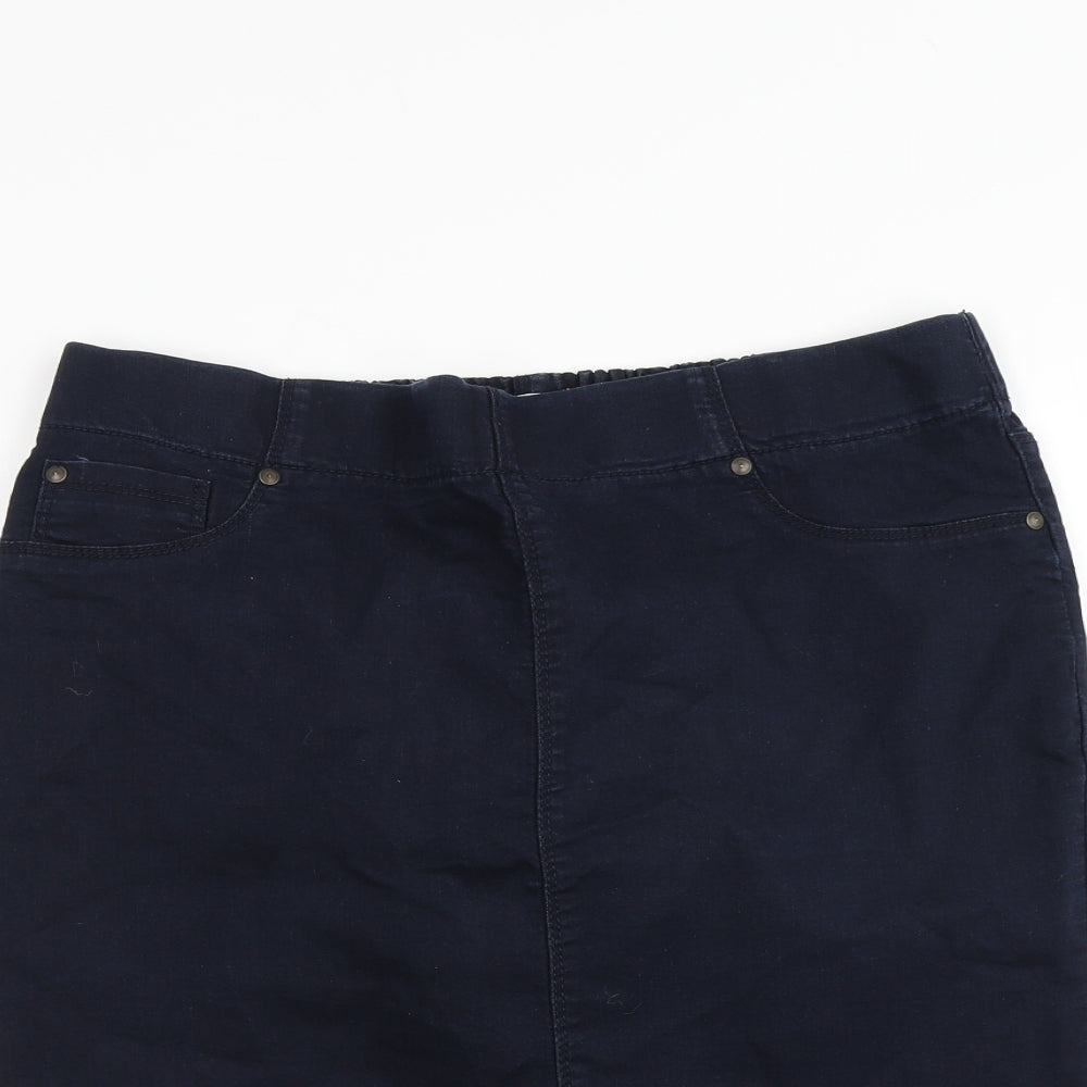 Papaya Womens Blue   Straight & Pencil Skirt Size 16
