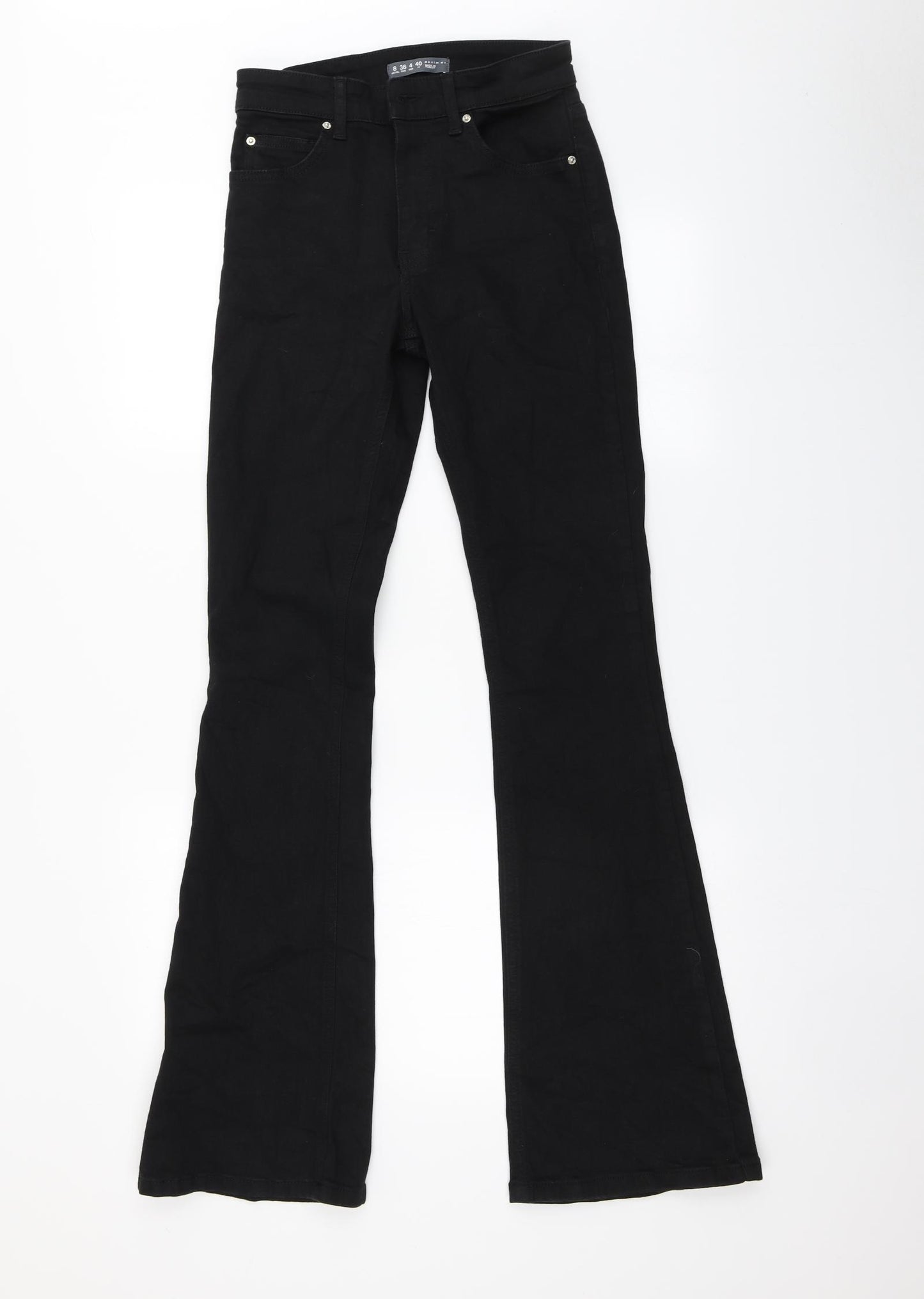 Primark Womens Black   Flared Jeans Size 8 L32 in