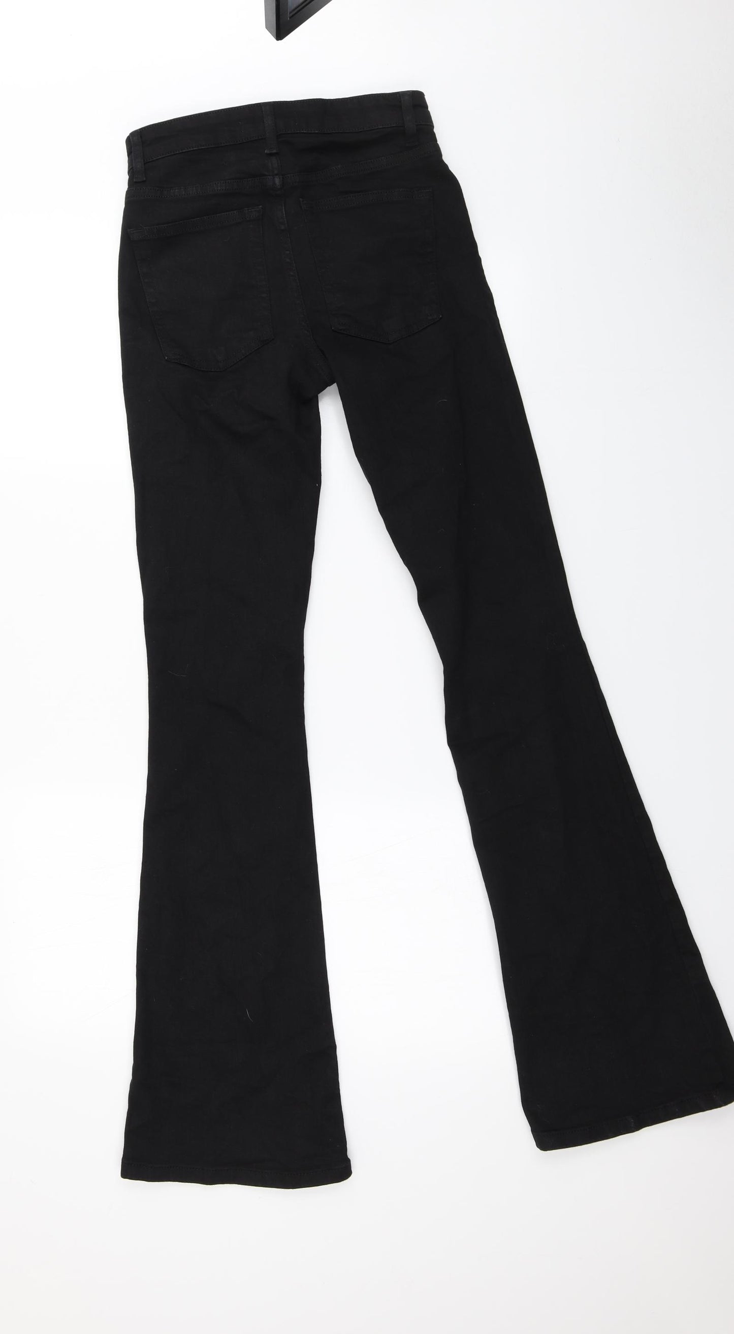 Primark Womens Black   Flared Jeans Size 8 L32 in