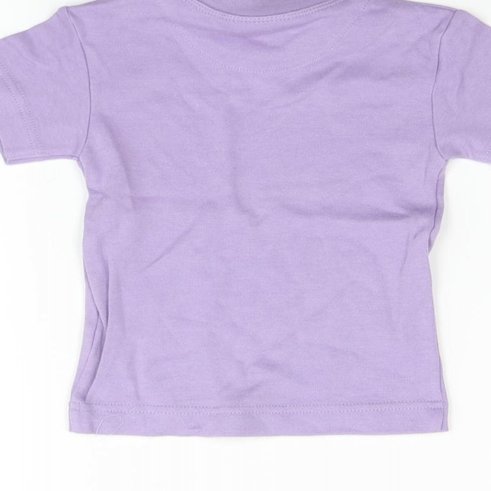 MAddins Baby Purple   Basic T-Shirt Size 12-18 Months