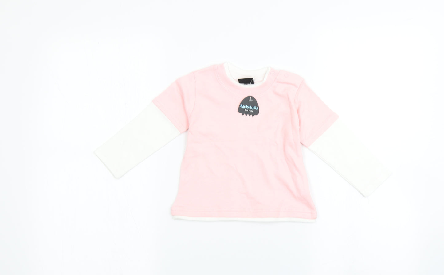 Babybugz  Pink   Basic T-Shirt Size 12-18 Months