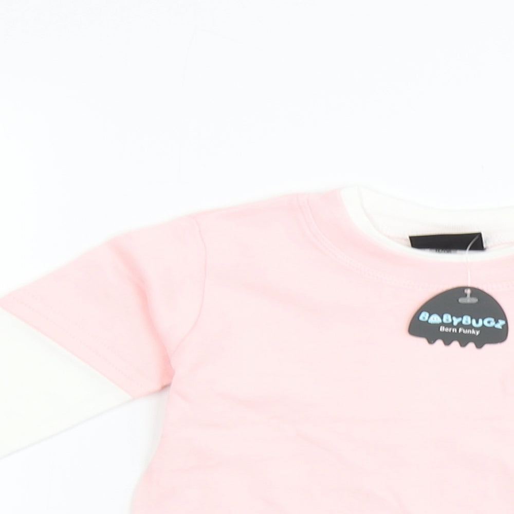 Babybugz  Pink   Basic T-Shirt Size 12-18 Months