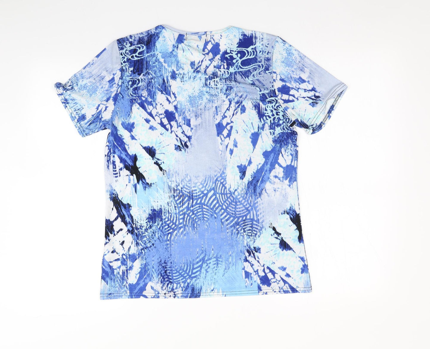 Monique Womens Blue   Basic T-Shirt Size 12