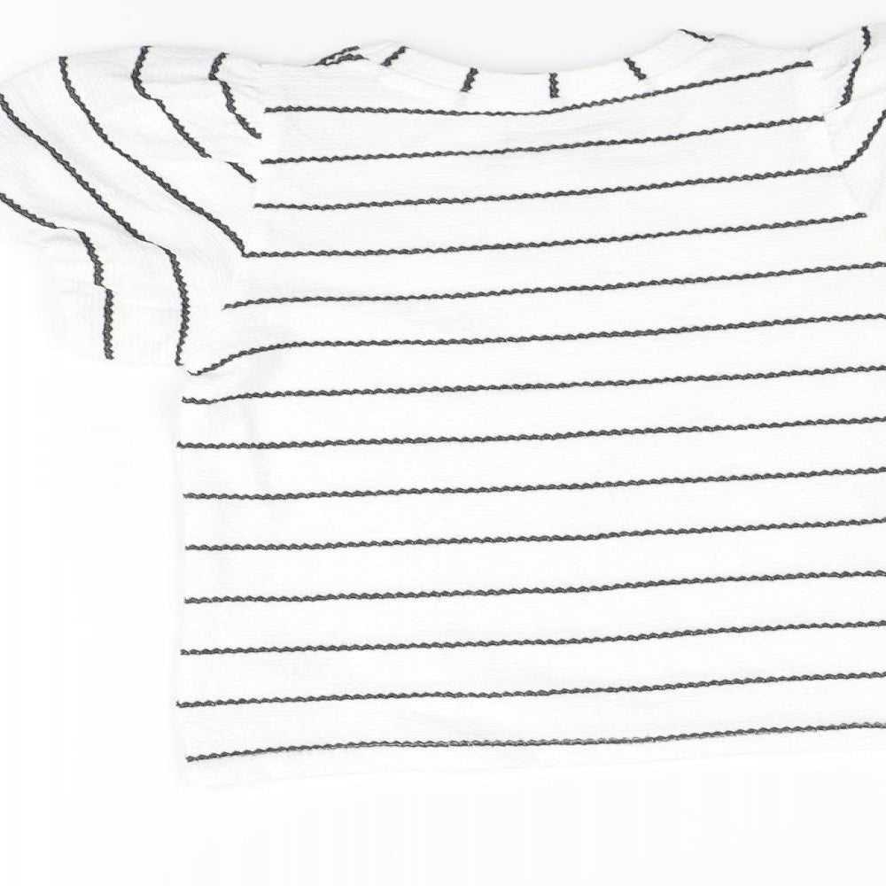 TU Girls Multicoloured Striped  Basic T-Shirt Size 4 Years