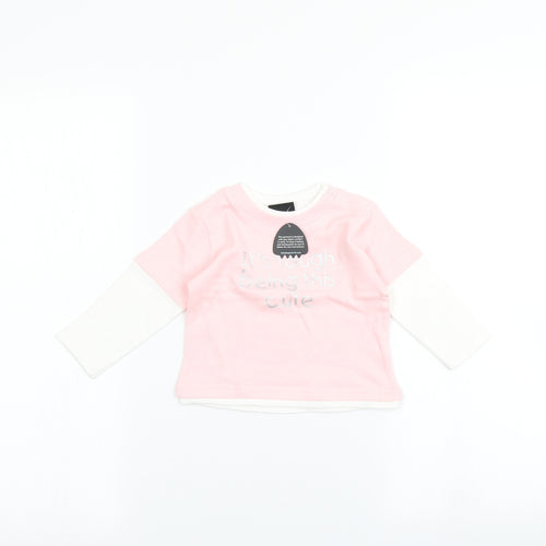 babybugz Baby Pink   Basic T-Shirt Size 12-18 Months