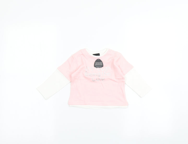 babybugz Baby Pink   Basic T-Shirt Size 12-18 Months