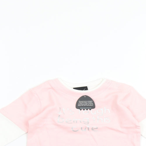 babybugz Baby Pink   Basic T-Shirt Size 12-18 Months