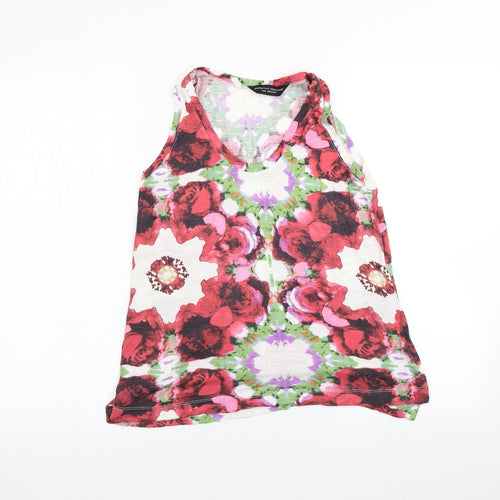 Dorothy Perkins Womens Multicoloured Floral  Basic T-Shirt Size 8