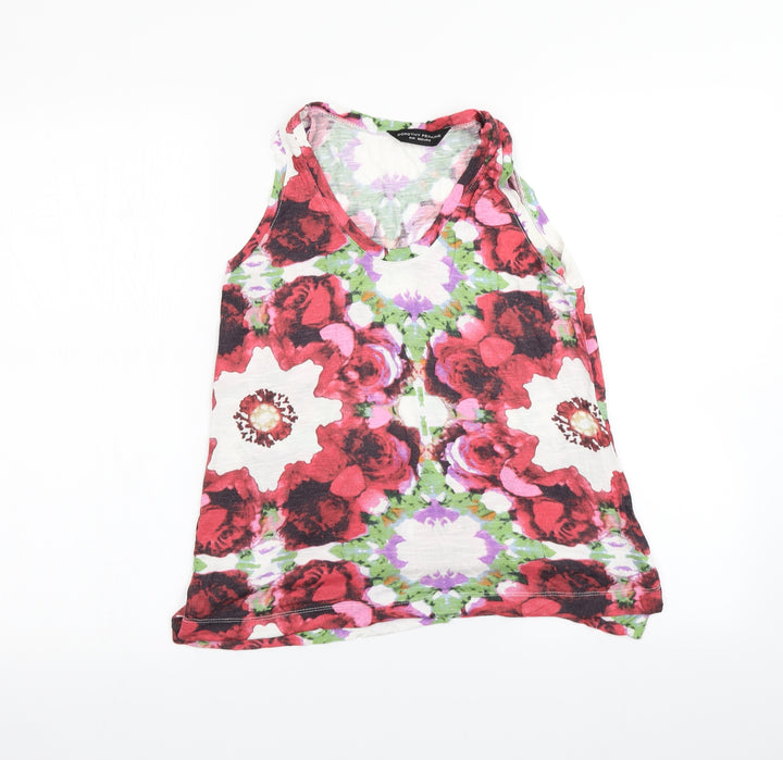 Dorothy Perkins Womens Multicoloured Floral  Basic T-Shirt Size 8