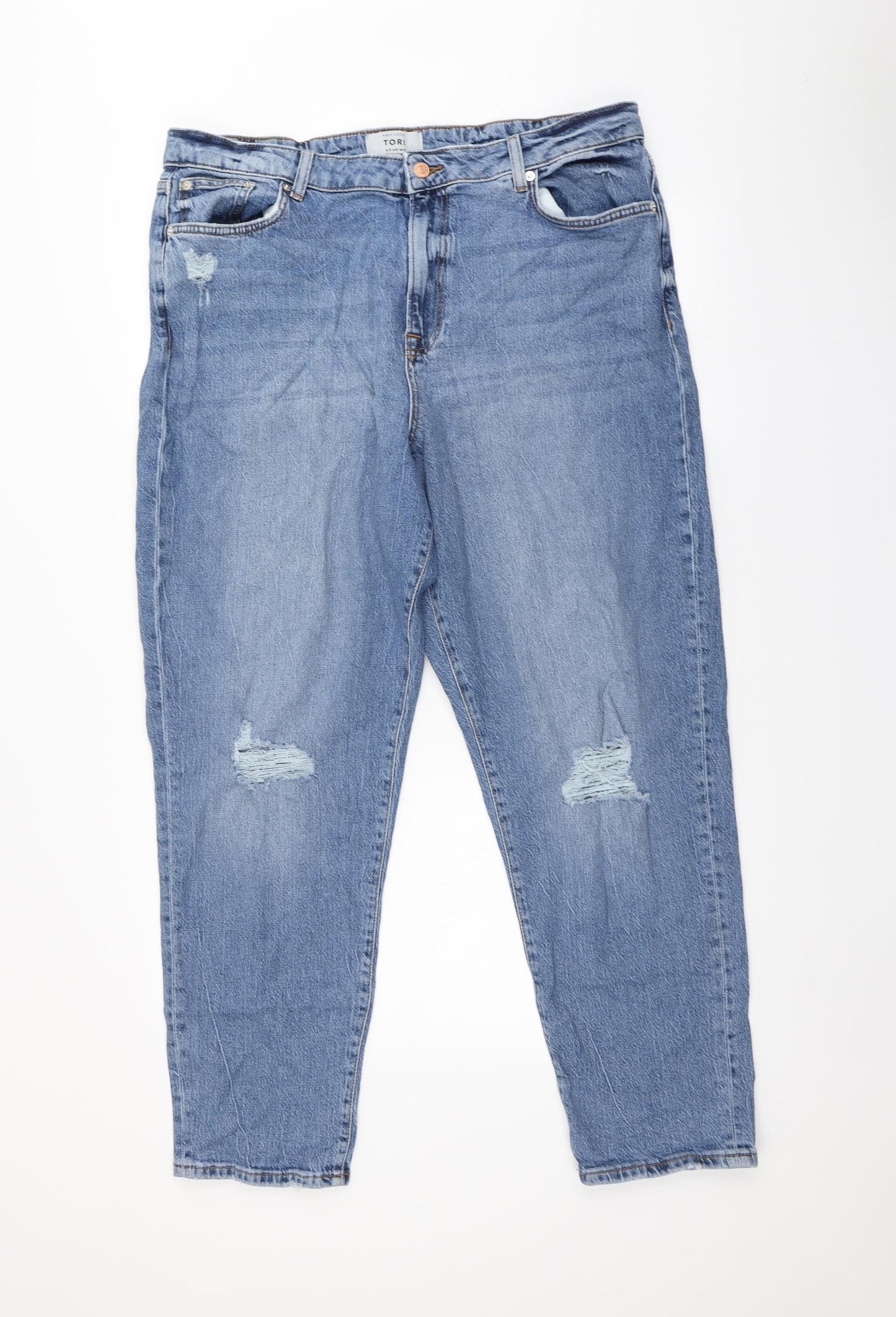 New Look Womens Blue   Mom Jeans Size 18 L30 in