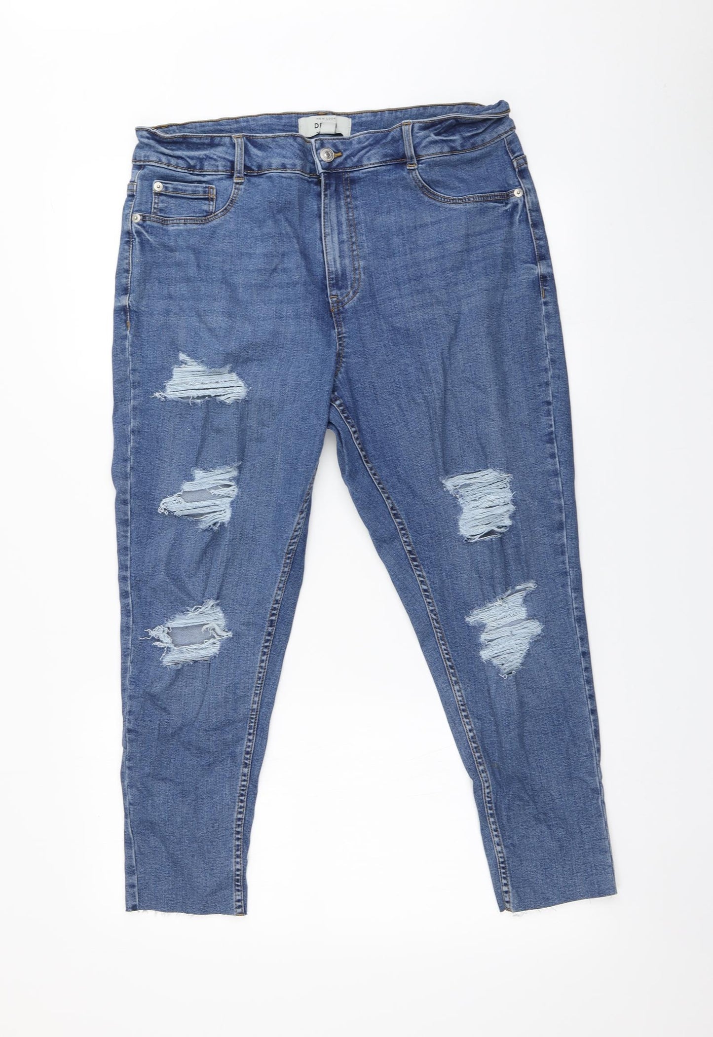 New Look Womens Blue   Cropped Jeans Size 16 L24 in