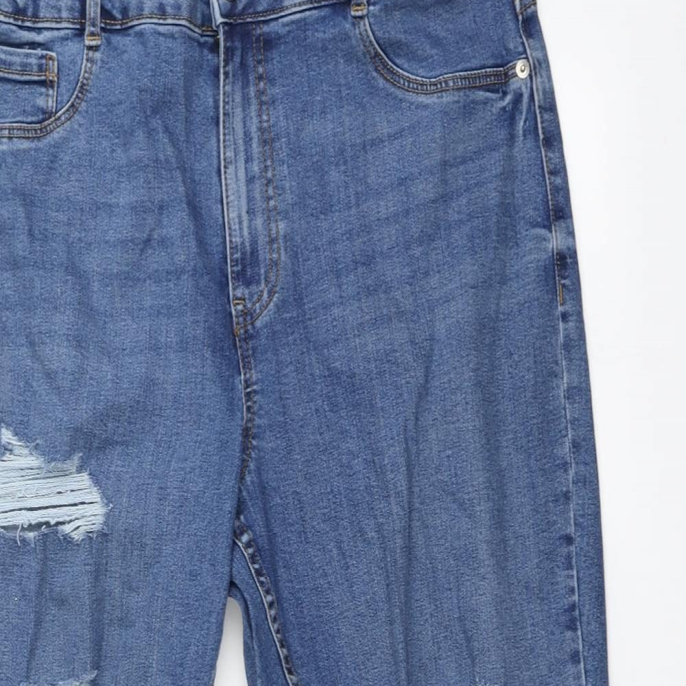 New Look Womens Blue   Cropped Jeans Size 16 L24 in
