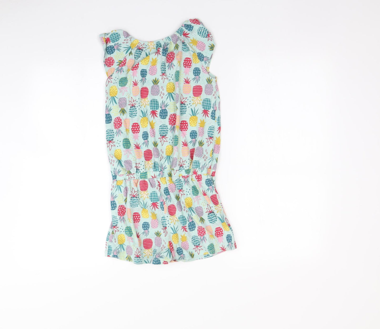 Nutmeg Girls Blue   Playsuit One-Piece Size 10-11 Years  - Pineapple print